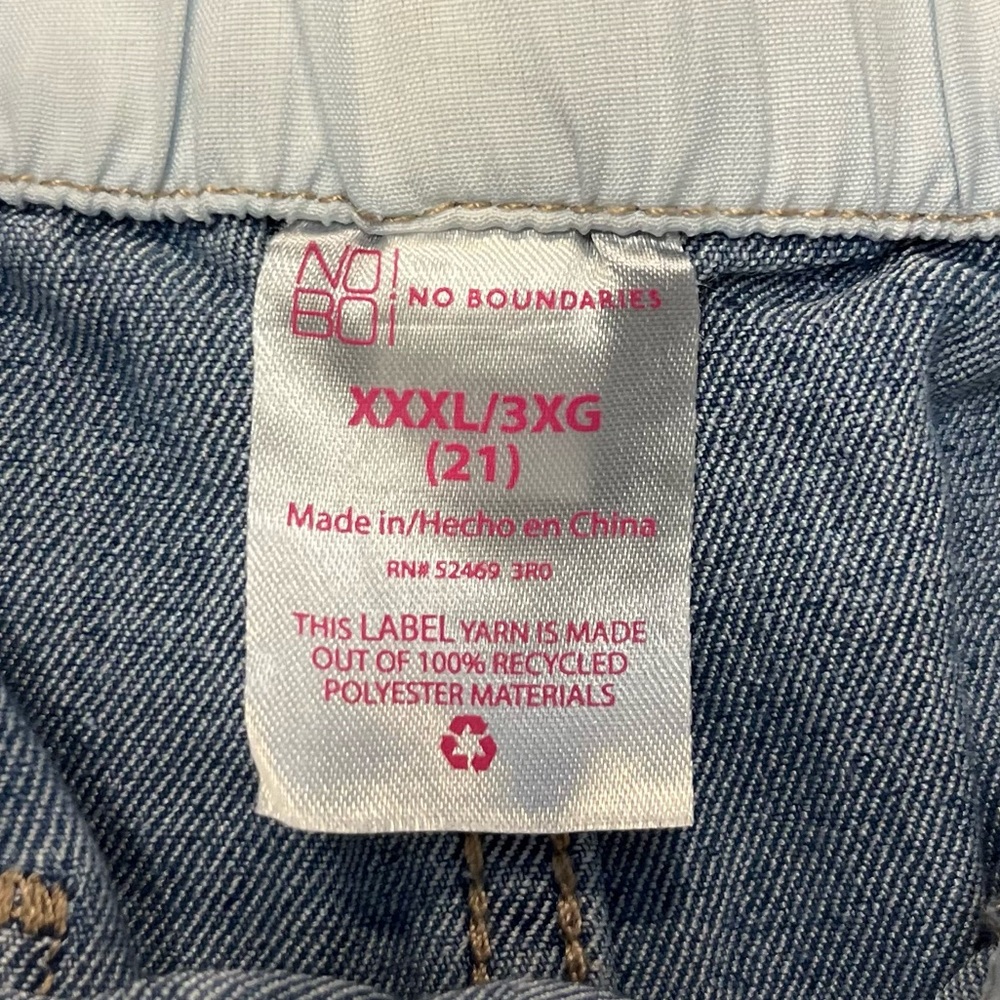 NoBo Denim Paper Bag Shorts With Belt Cuffed Size XXXL / 3X / 21 - Picture 7 of 7